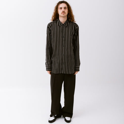 Studio Nicholson View Shirt Darkest Navy SNM 1126 Fit Front Degli Uberti